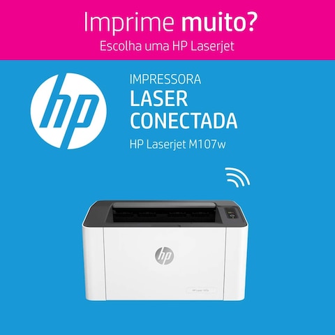 HP Laser 107W Wireless Office Printer - White