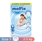 Buy Molfix New Born Baby Diapers - Size 1 - 60 Diapers in Egypt