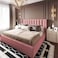 In House Palermo Velvet Bed Frame - Single - 200x100 cm - Light Pink