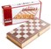 Yyqx, Chess Set, Chess Chess Set 3 In 1 Wooden International Chess Set Board Travel Games Chess Backgammon Draughts Entertainment