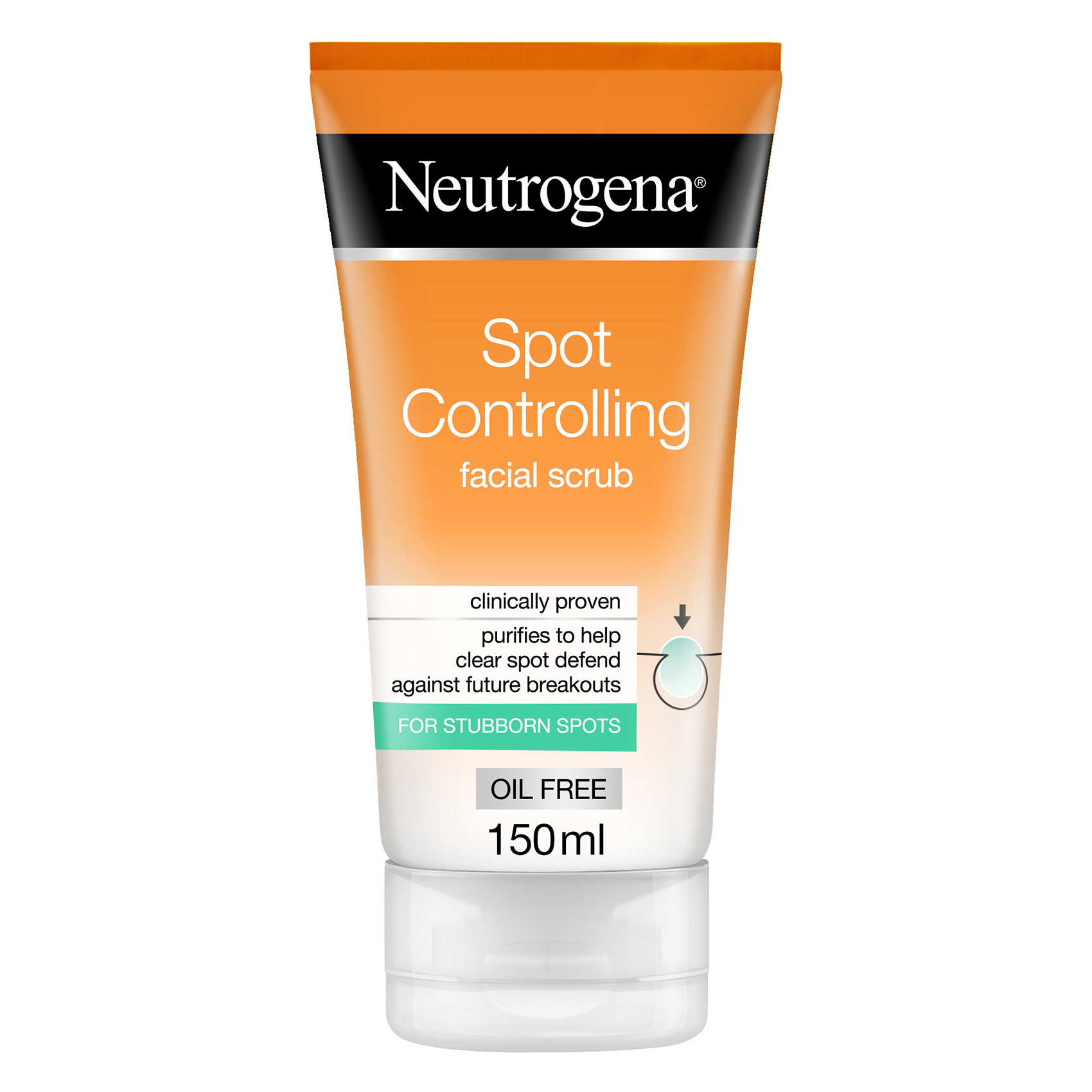 Neutrogen Visibly Clear  And Protect Oil Free Spot Controlling Facial Scrub 150ML