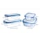 Feelings Borosilicate Glass Storage Container Set Clear/Blue