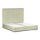 In House Alkmar Velvet Bed Frame - King - 200x180 cm - Ivory