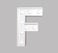 LED Marquee Letter Light Sign Wooden White (F) 25cm