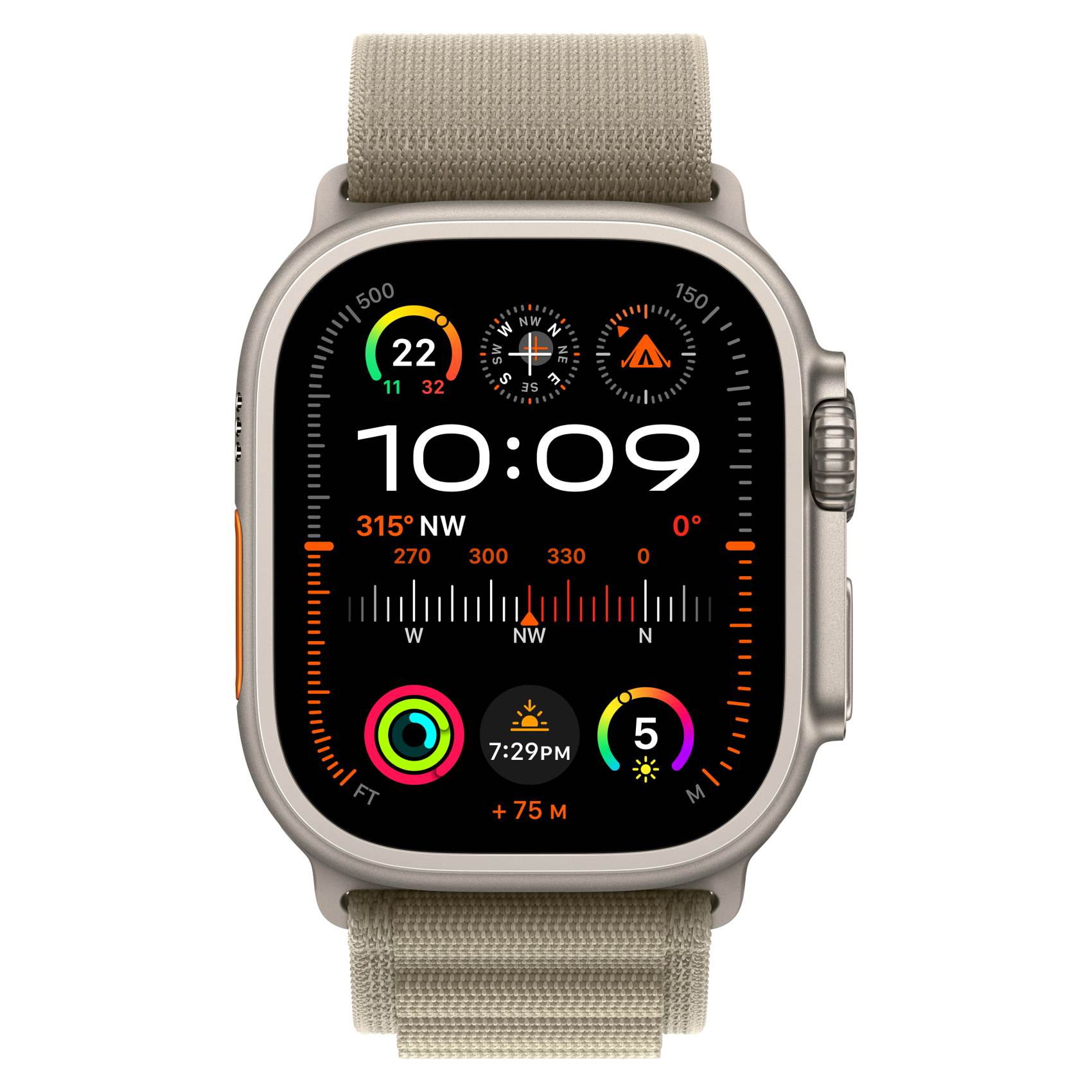 Apple Ultra 2 LTE 49mm Titanium Olive Alpine Loop Small