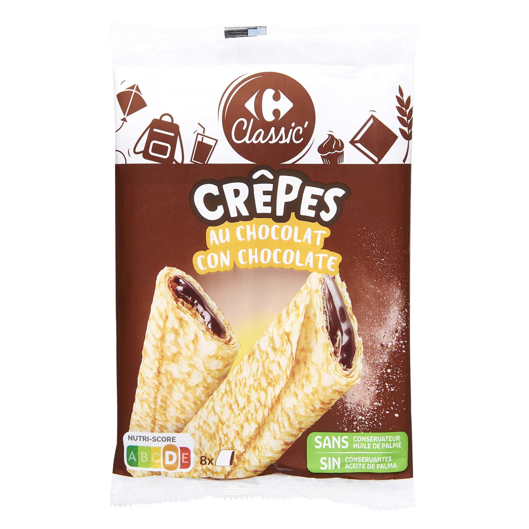 Carrefour Classic Crepes Chocolate Pancakes 240g x 8Pieces