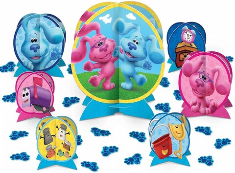 Amscan Blues Clues Table Decorating Kit, 7 Centerpieces And 24 Confetti Pieces