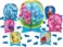Amscan Blues Clues Table Decorating Kit, 7 Centerpieces And 24 Confetti Pieces