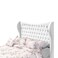 In House Lisbon Velvet Bed Frame - Queen - 200x150 cm - White