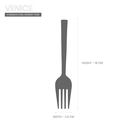 RK S/S DESSERT FORK, RK0109, 3PC PACK, VENICE