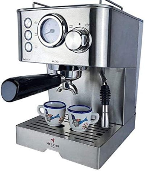 Mebashi Espresso Coffee Machine Stainless Steel, ME-ECM2014