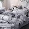 GOLDEN HOME  6-Piece Queen Size Duvet Cover Set, 1 Duvet Cover + 1 Fitted Sheet + 4 Pillow Cases, Microfibre, Muesli
