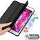TRON Case Compatible For Apple iPad 9.7 Case 2018 iPad 6th Generation Cases/2017 iPad 5th Generation Case with Pencil Holder,Slim Soft Silicone Smart Trifold Stand Protective Cover (Black)