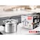 STARGOLD Aluminum Pressure Cooker Unique Pressure Indicator Durable Aluminum Alloy Fast And Energy Efficient Pressure Cooker With Firm Handles 3Liters Silver