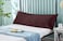 KLUB LINEN Long Body Pillow 1pc, Fabric: 100% Polyester 85 GSM Microfiber 1 cm Stripe Super Soft, Filling: 1300 gm Hollow Fiber Comfort, Breathable &amp; Ultra Soft Size: 45 x 120 cm, Color: Chocolate
