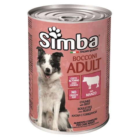 Buy Simba Bocconi Chunks With Meat Dog Food 415g in UAE