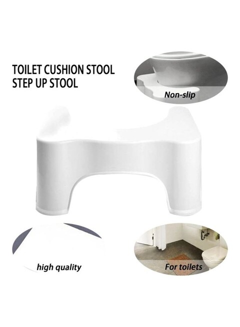 Generic Polypropylene Toilet Stool White 28X44.5X21Centimeter