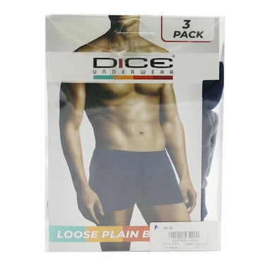 Dice Pack Of 3 Boxer Stretch Dm227 Plain Medium