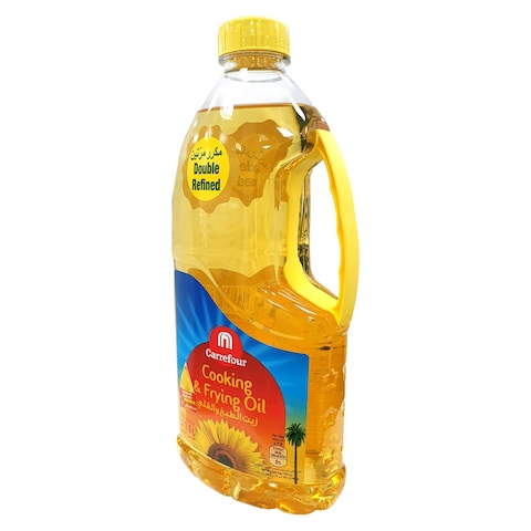 Carrefour Double Refined Cooking And Frying Oil 1.5L Pack of 2
