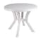 طاولة كارمن الدائرية من الهلال والنجمة الفضية - 70 سم - أبيض