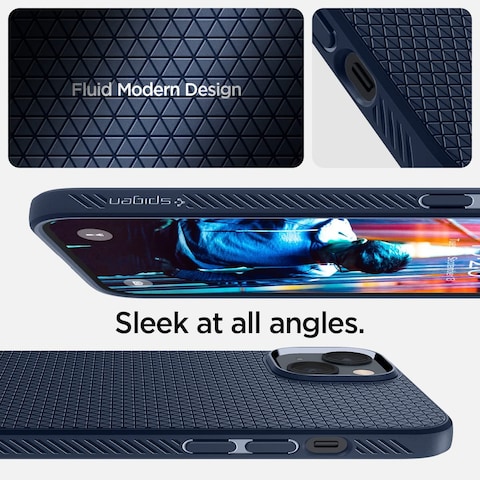 Spigen Liquid Air designed for iPhone 14 case cover - Navy Blue