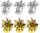 Toyvian - Toyvian 12Pcs Balloon Weights Foil Tinsel Metallic Balloon Weights Heavy Blocks For Birthday Party Decorations Supplies Props