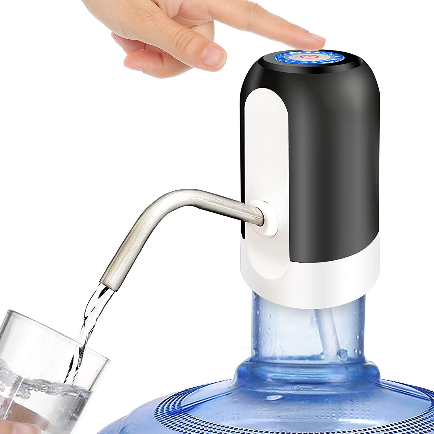 Thumbnail image for Sky-Touch Automatic Water Dispenser, USB Rechargeable Bottle Drinking Water Radio Water Pump, Black