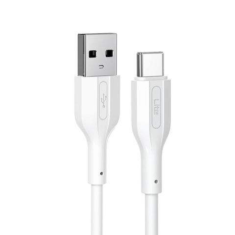 Moxedo Lite USB to USB-C Fast Charging Cable 1M Compatible for Samsung Galaxy S21, Note 20, M12, M52, A13, A23, A53, MacBook Pro, Nintendo Switch, Huawei, PS5, etc. (White)