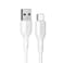 Moxedo Lite USB to USB-C Fast Charging Cable 1M Compatible for Samsung Galaxy S21, Note 20, M12, M52, A13, A23, A53, MacBook Pro, Nintendo Switch, Huawei, PS5, etc. (White)
