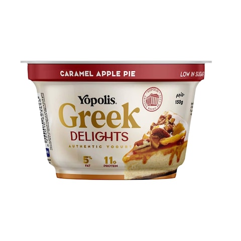 Yopolis Delights Greek Yogurt with Caramel Apple Pie - 150 gram