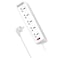 Universal 10 Way Power Extension Cord Surge Protector Strip Heavy Duty Universal Electrical Socket 5x USB-A 1x USB-C PD 30W