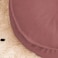 In House Round Decorative Linen Bean Bag - 90x25 cm - Dark Pink