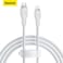 Baseus USB C To Lightning 1.2M Fast Charging Power Delivery PD 20W Cable For iPhone 14/14 Pro/14 Plus/14 Pro Max, iPad Pro And iPhone 8-13 All Series White