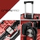 Cabinpro Lightweight Aluminum Frame Fashion Luggage Trolley Polycarbonate Hard Case Carry On Suitcase with 4 Quite 360&deg; Double Spinner Wheels CP001 Maroon