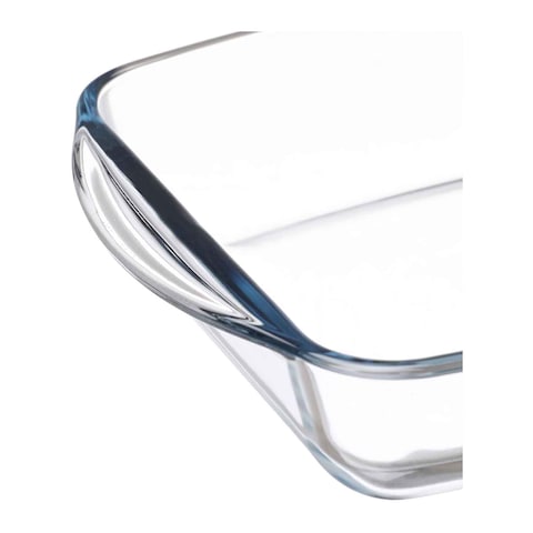 Pasabahce Borcam Rectangular Glass Platter - 33 Cm - Clear