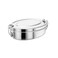 Taj 3-Pieces Oval Stainless Steel Lunch Box, 12 cm X 17 cm