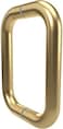 Robustline Back to Back Door Handle Set Brass Plated Oval Shape