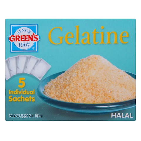 Green&#39;s Gelatine Powder, 10g Pack of 5