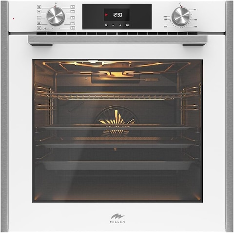 MILLEN Built In Electric Oven, 10 Cooking Modes, 81L - 3 Years Warranty, SCHOTT Inner Glass, MEO 6005 WH