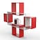 Exclusively Designed Engineered Wood Intersecting Decorative Living Room Wall Shelves (Set of 5)
