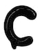 16inch Black Letter C Foil Balloon