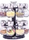 Dessini 16 Piece Glass Spice Jar Clear/Silver 22X22X11Cm