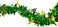 Party Time 1pc 2meters Green &amp; Gold Shiny Christmas Tinsel Garland For Christmas Hanging Decoration, Christmas Tree Decorations Party Supplies - New Year Decorations