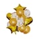 Generic Party Decoration - Gold Balloons With Filled Confetties And Foil Metallic Balloons Set - For Birthday Party, Kids Baby Party, And Wedding Decoration