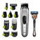 Braun All-in-One Trimmer MGK7220 Multi-grooming Kit , 10-in-1 Trimmer, 8 Attachments And Gillette Fusion5 ProGlide Razor.