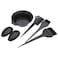 General - 5Pcs Hairdressing Brushes Bowl Combo Salon Hair Color Dye Tint Tool Set Kit