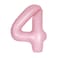 34" Matte lovely pink number 4 foil balloon