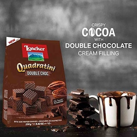 Loacker Quadratini Double Choc Wafers 250g