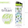 Eazy Kids Tritan Water Bottle w / Carry handle, Gen Z - Black, 650ml