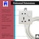 Hassan single white extension socket 13A premium quality